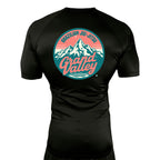 Grand Valley BJJ All Black Custom Rash Guards Short Sleeves #8137 C