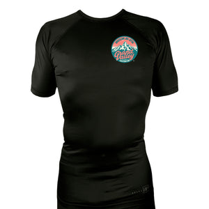Grand Valley BJJ All Black Custom Rash Guards Short Sleeves #8137 C