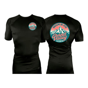 Grand Valley BJJ All Black Custom Rash Guards Short Sleeves #8137 C