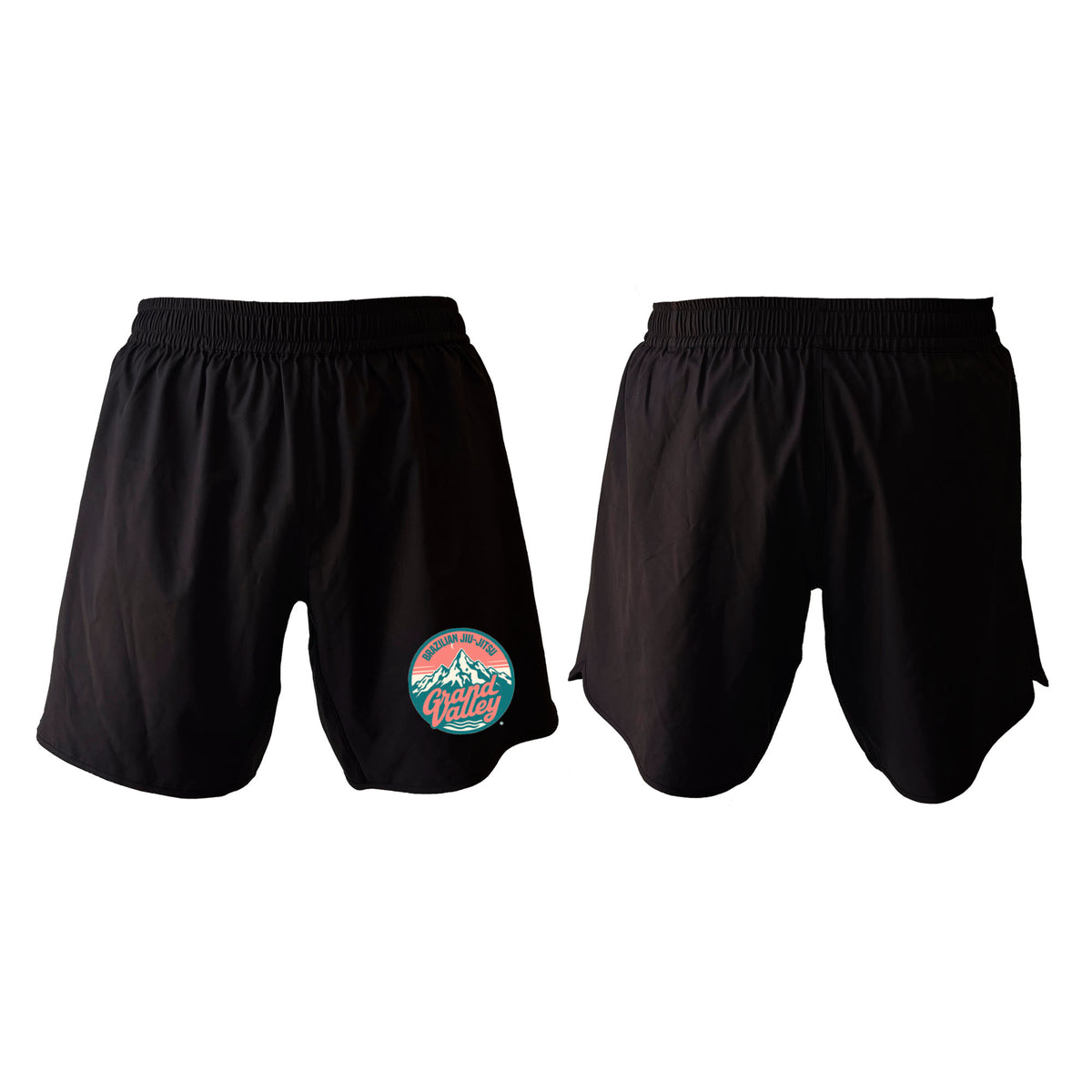 Grand Valley BJJ All Black Custom Shorts 2.0 #8137 C