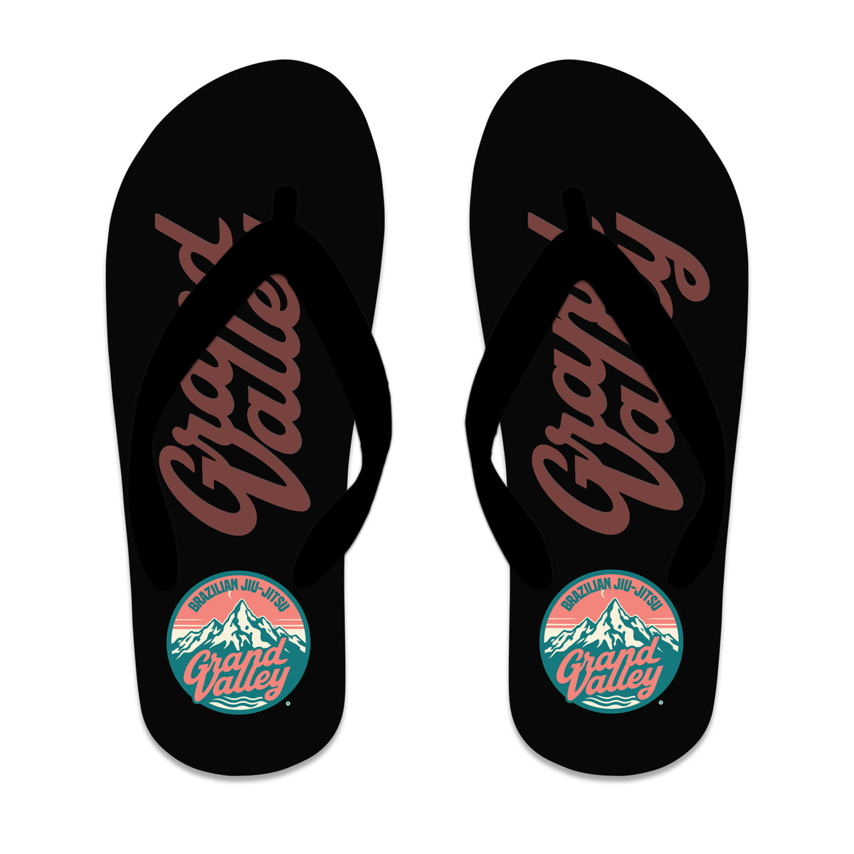 Grand Valley BJJ Academy Flip Flops #8137 C