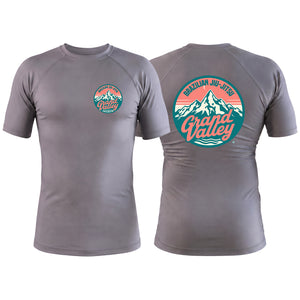 Grand Valley BJJ Gray Custom Rash Guards Short Sleeve #8137 C