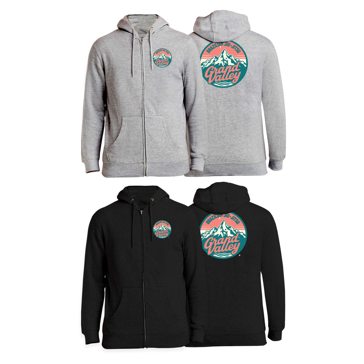 Grand Valley BJJ Academy Zip-Up Hoodies #8137 C