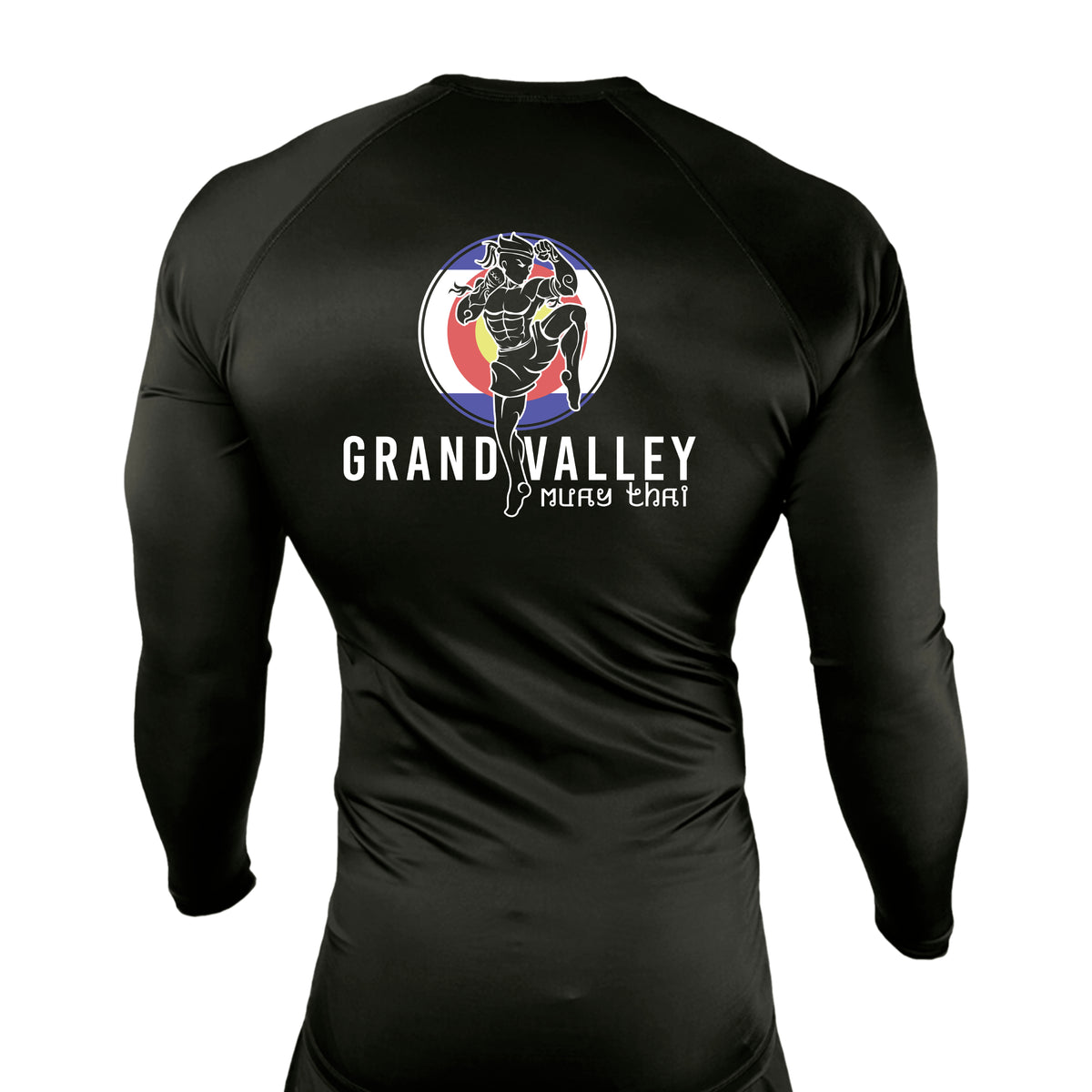 Grand Valley BJJ All Black Custom Rash Guards Long Sleeves #8137 D