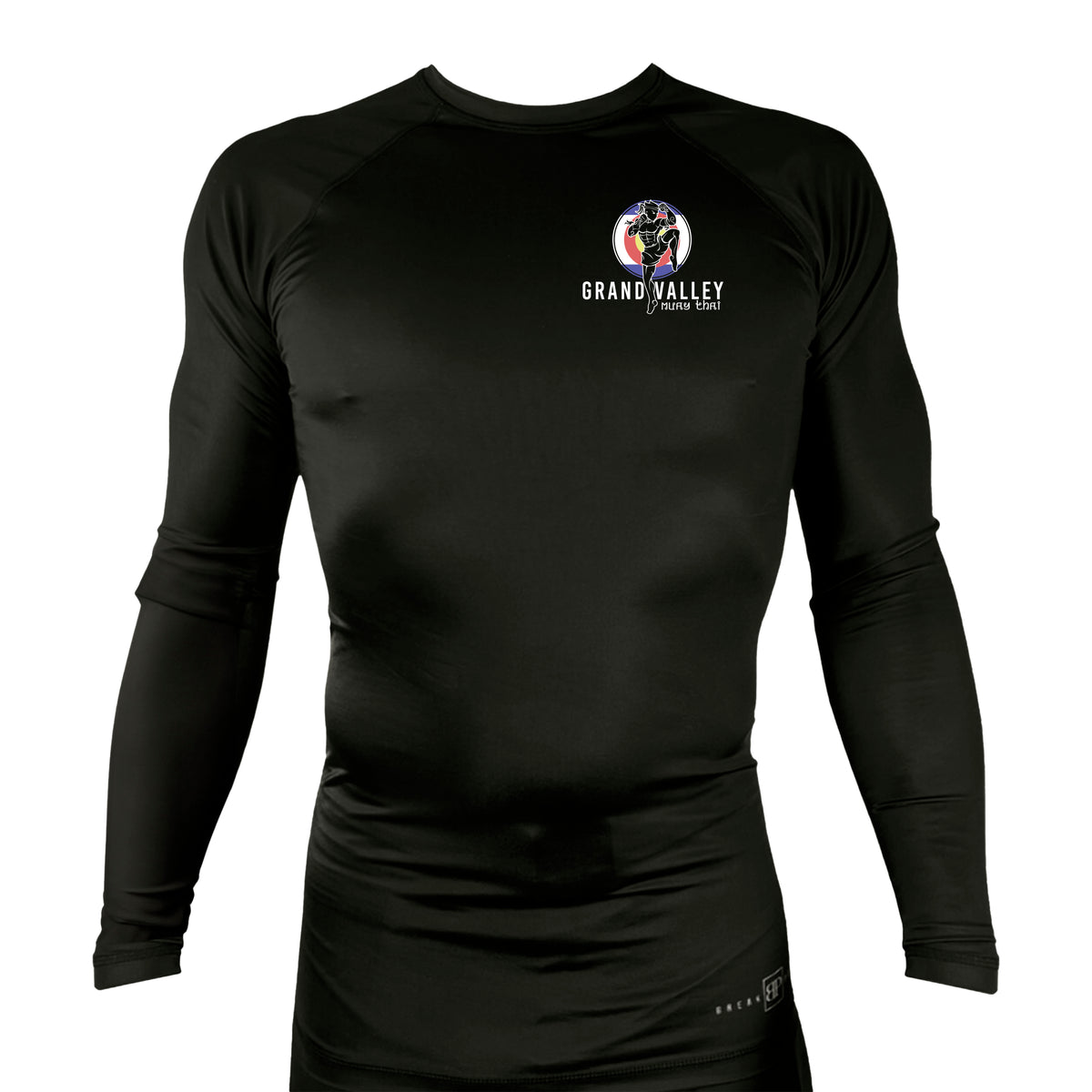 Grand Valley BJJ All Black Custom Rash Guards Long Sleeves #8137 D