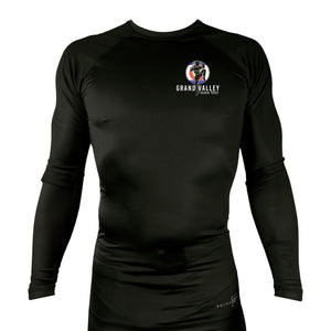 Grand Valley BJJ All Black Custom Rash Guards Long Sleeves #8137 D