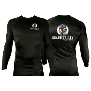 Grand Valley BJJ All Black Custom Rash Guards Long Sleeves #8137 D