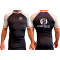 Grand Valley BJJ All Black Ranked Short Sleeve Rash Guards #8137 D