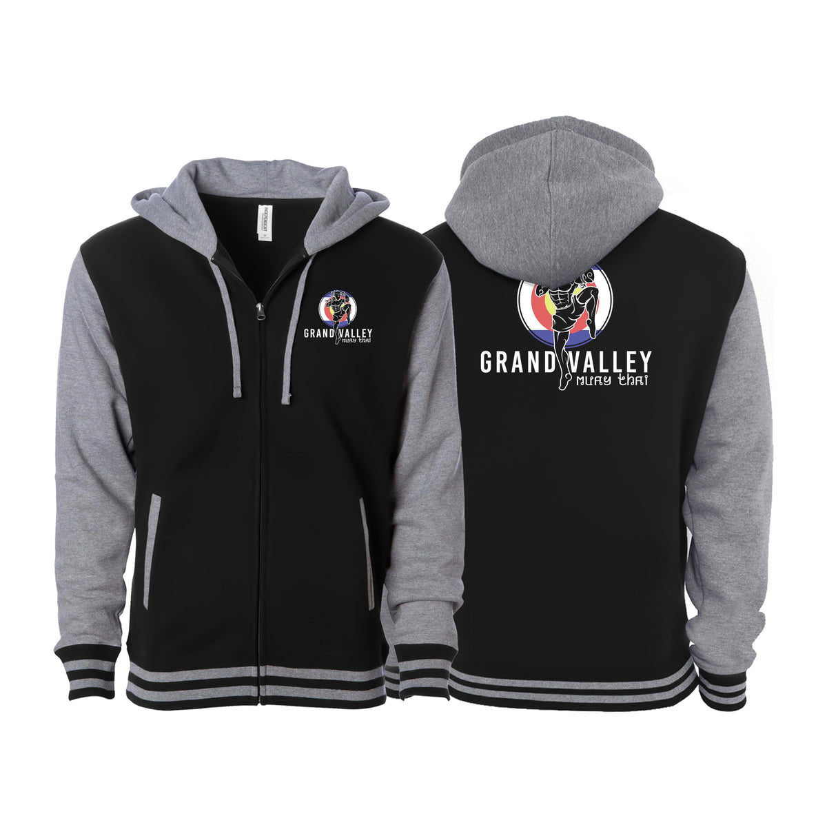 Grand Valley BJJ Academy Varsity Zip-Up Hoodies #8137 D
