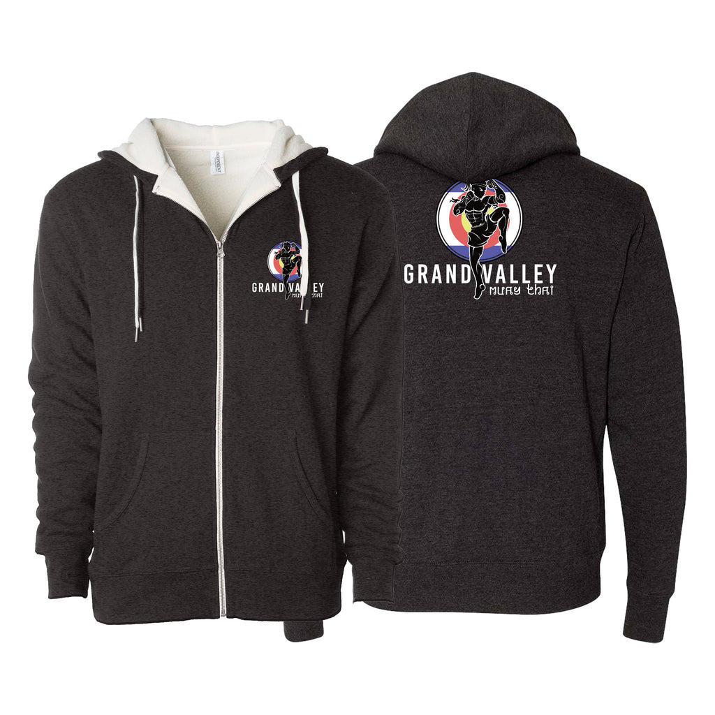 Grand Valley BJJ Academy Sherpa Lined Zip-Up Hoodie #8137 D