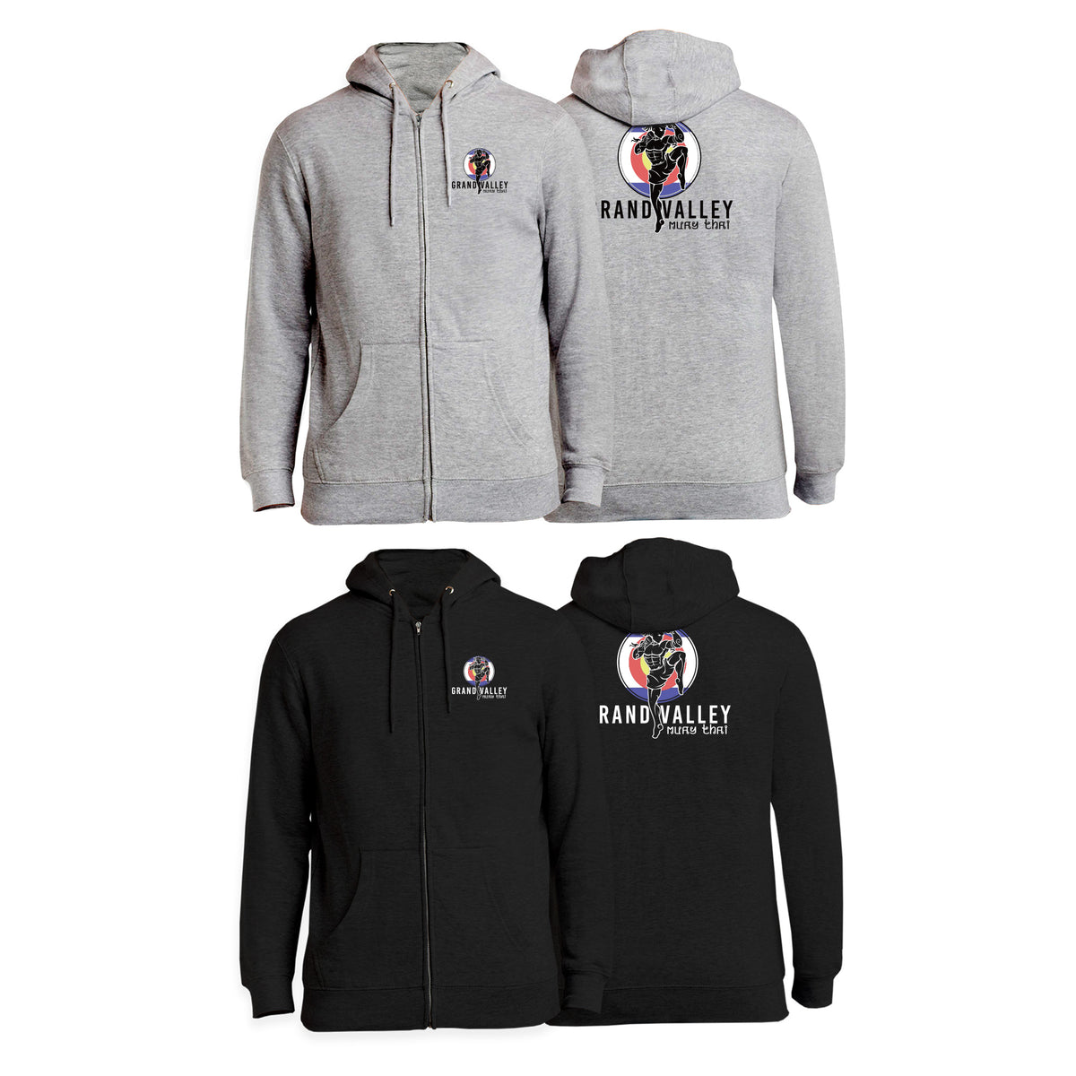 Grand Valley BJJ Academy Zip-Up Hoodies #8137 D