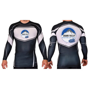 Grand Valley BJJ Academy Rash Guards Black/White #8137 E
