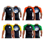 Grand Valley BJJ All Black Ranked Short Sleeve Rash Guards #8137 E