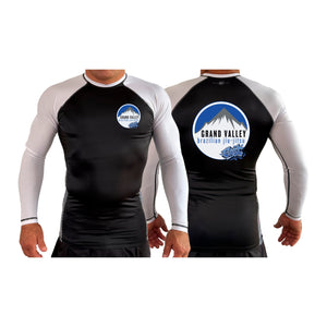 Grand Valley BJJ All Black Ranked Short Sleeve Rash Guards #8137 E
