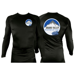 Grand Valley BJJ All Black Rash Guards Short Sleeves #8137 E