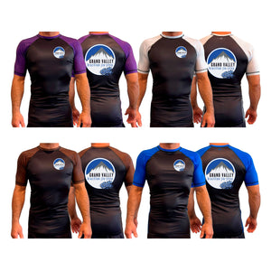 Grand Valley BJJ All Black Ranked Long Sleeve Rash Guards #8137 E