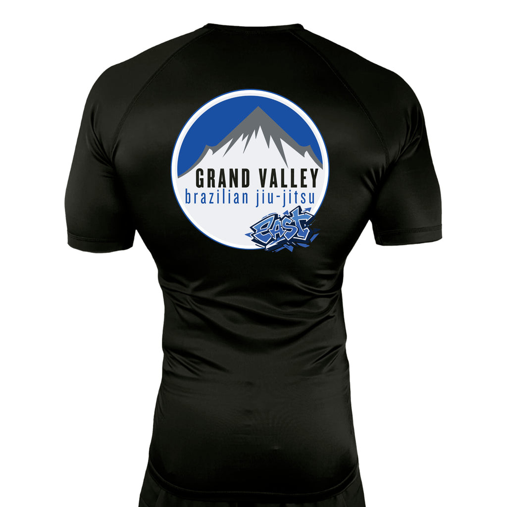 Grand Valley BJJ All Black Rash Guards Long Sleeves #8137 E