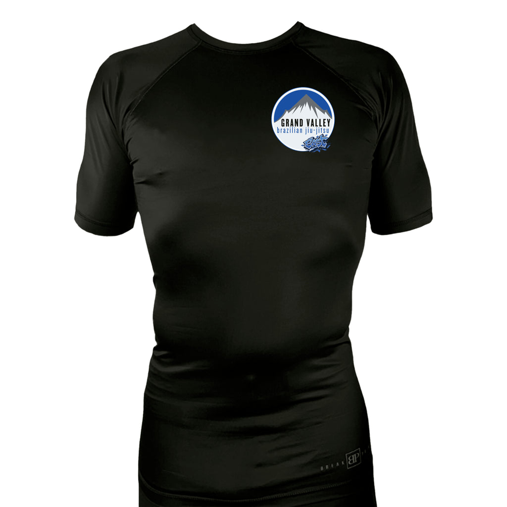 Grand Valley BJJ All Black Rash Guards Long Sleeves #8137 E