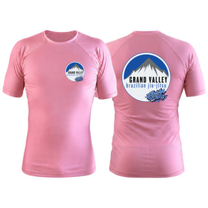 Grand Valley BJJ Pink Rash Guards Short Sleeve #8137 E