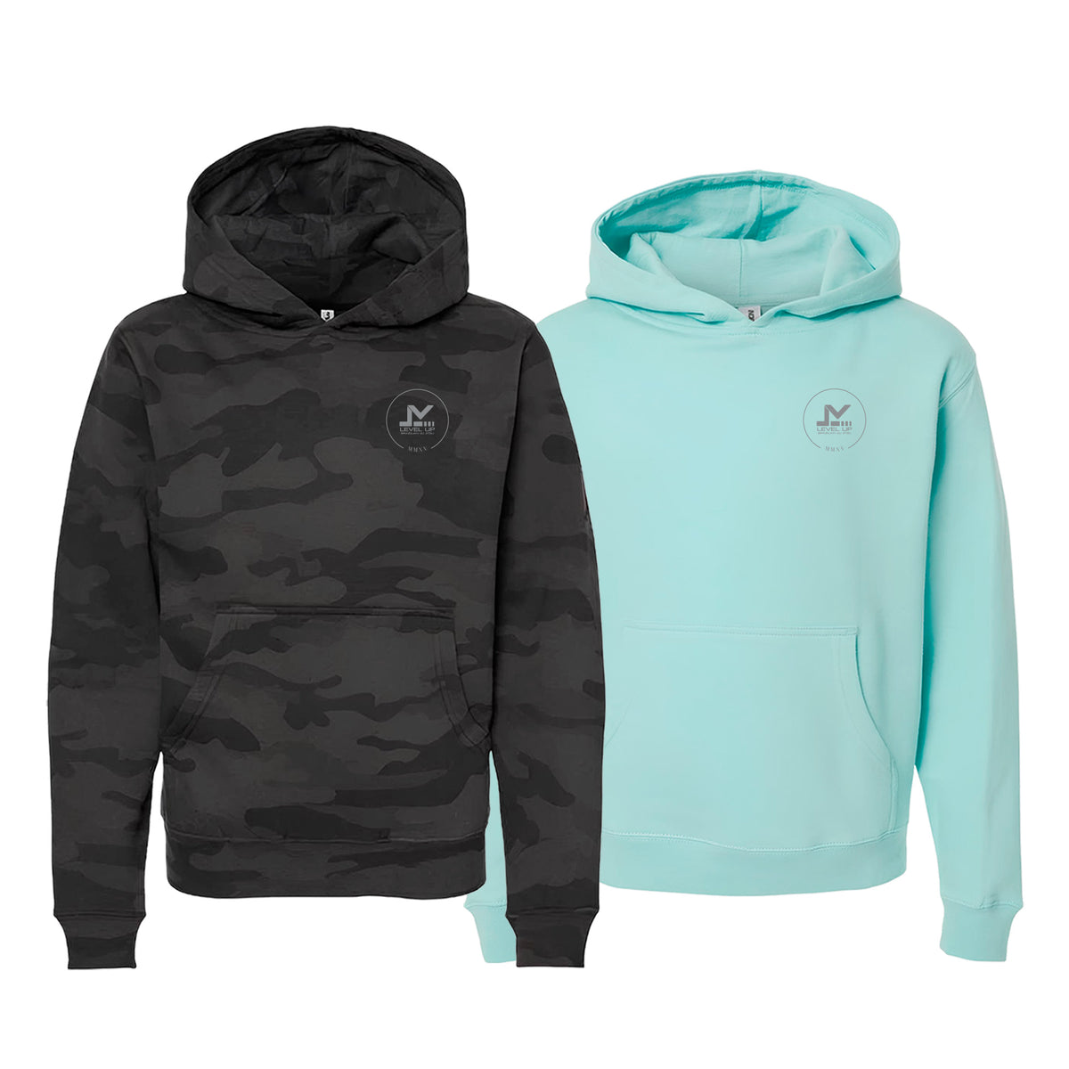 Level Up BJJ Academy Sweater Kids Hoodie #8138 L (Main)