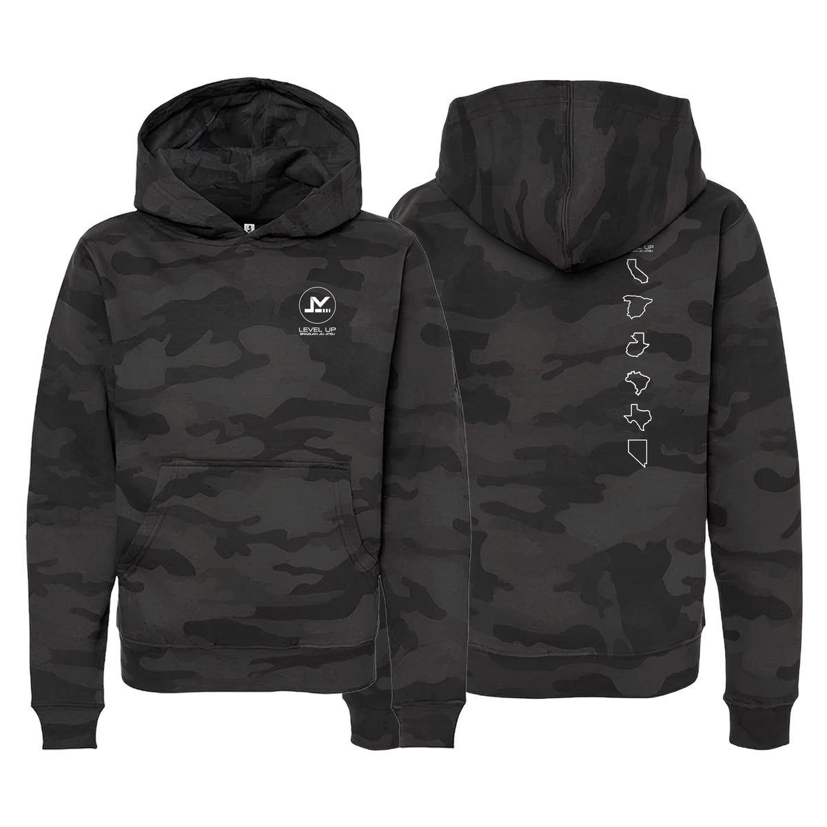 Level Up BJJ Academy Sweater Kids Hoodie #8138 M (Viajante)