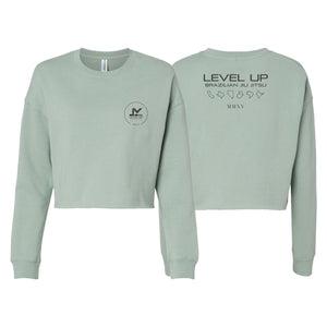 Level Up BJJ Women's Cropped Crewneck Sweatshirt #8138 P (Traveler 2.0)