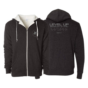 Level Up BJJ Sherpa Lined Zip-Up Hoodie #8138 P (Traveler 2.0)