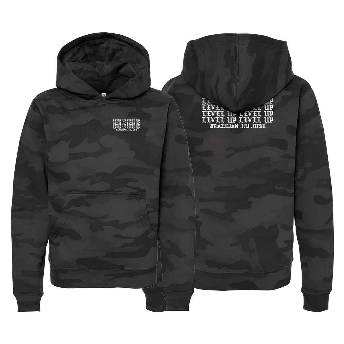 Level Up BJJ Academy Sweater Kids Hoodie #8138 Q (Stacked)