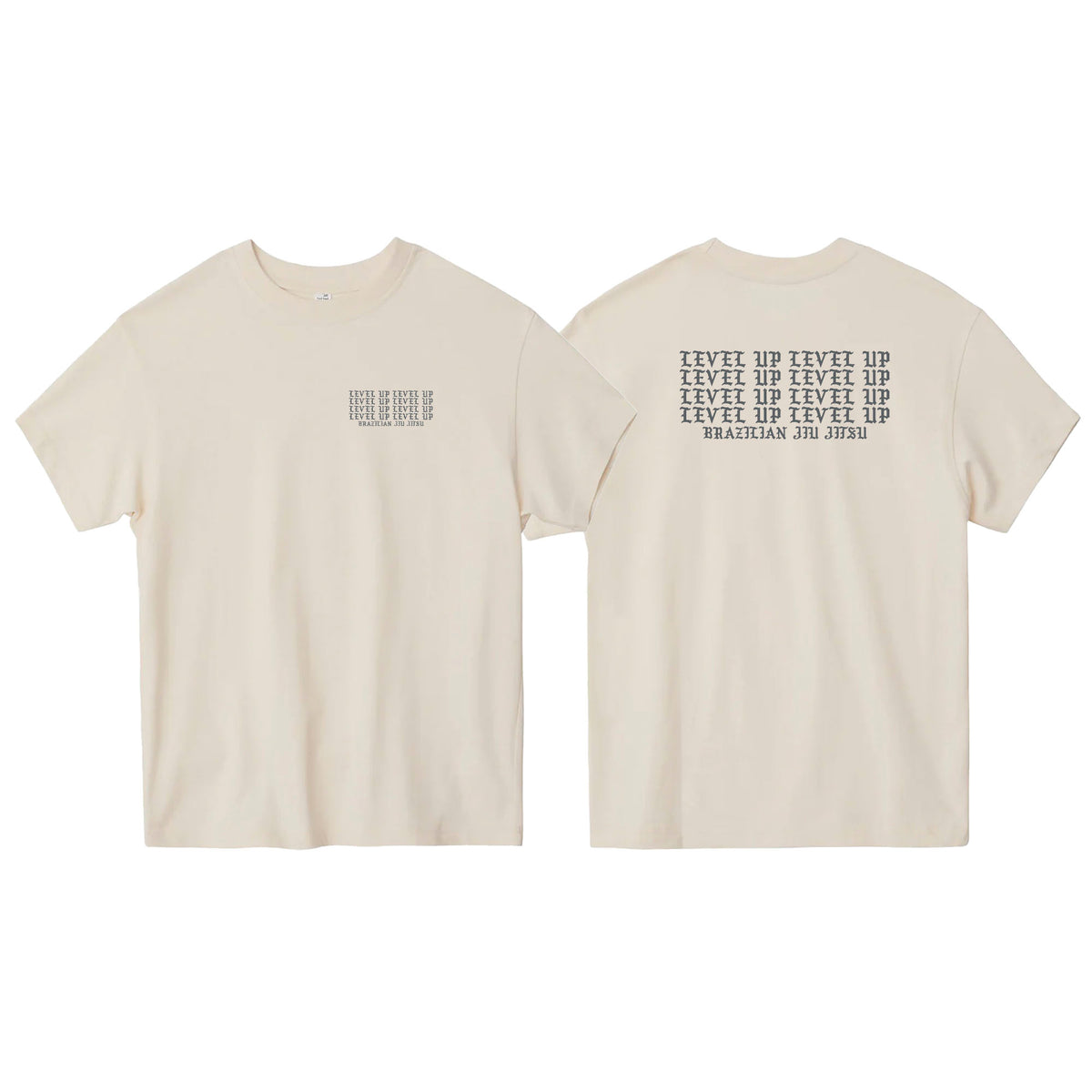 Level Up BJJ Oversized Adult Shirts #Q (Stacked)