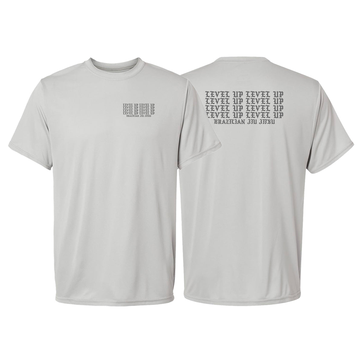 Level Up BJJ Dry Fit Shirts #8138 Q (Stacked)