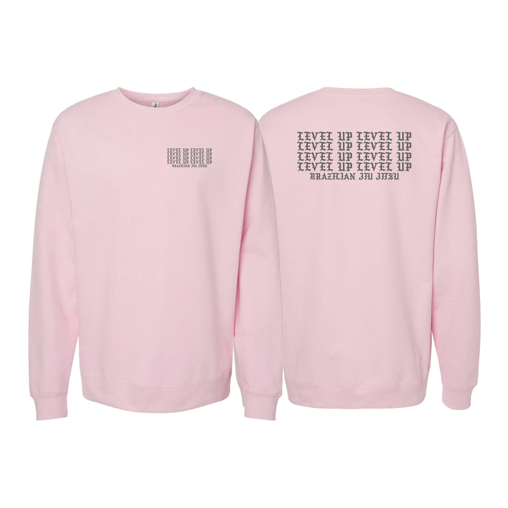 Level Up BJJ Crewneck Sweatshirt #8138 Q (Stacked)