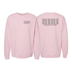 Level Up BJJ Crewneck Sweatshirt #8138 Q (Stacked)