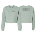 Level Up BJJ Women's Cropped Crewneck Sweatshirt #8138 Q (Stacked)