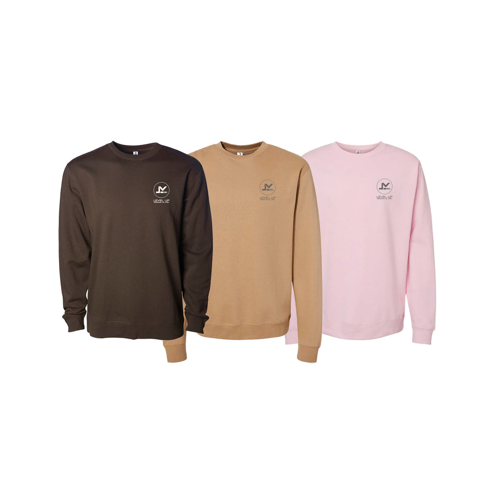 Level Up BJJ Crewneck Sweatshirt #8138 R (Name-logo Design)