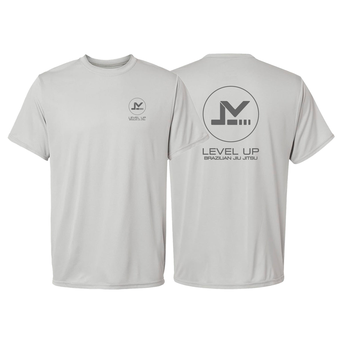 Level Up BJJ Dry Fit Shirts #8138 R (Name-logo Design)