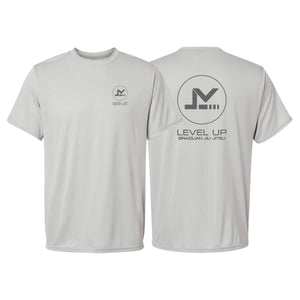 Level Up BJJ Dry Fit Shirts #8138 R (Name-logo Design)