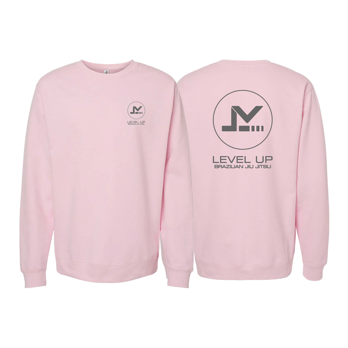 Level Up BJJ Crewneck Sweatshirt #8138 R (Name-logo Design)