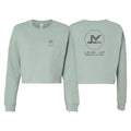 Level Up BJJ Women's Cropped Crewneck Sweatshirt #8138 R (Name-logo Design)