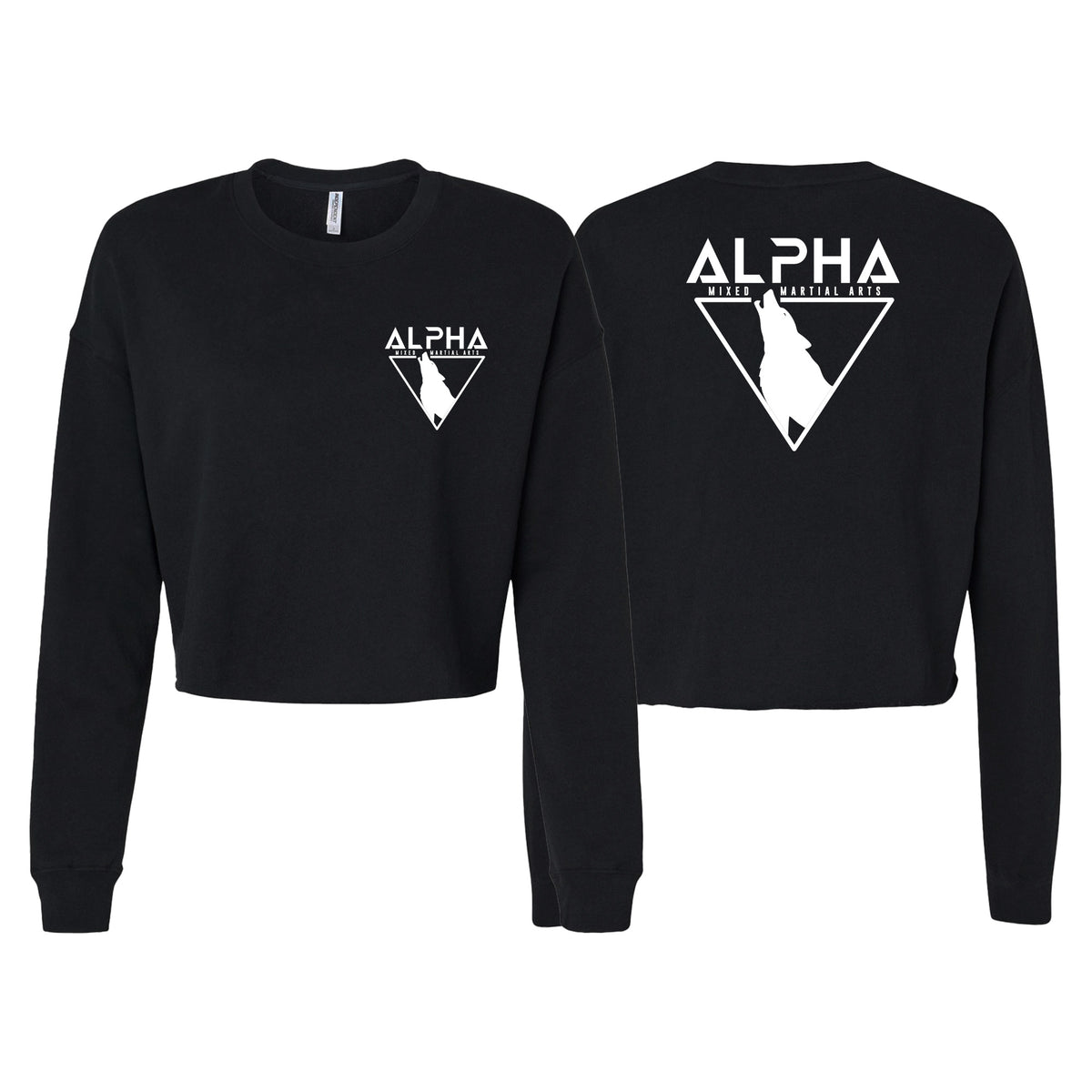 Alpha MMA & RCBJJ Lawton Women's Cropped Crewneck Sweatshirt #8139 A