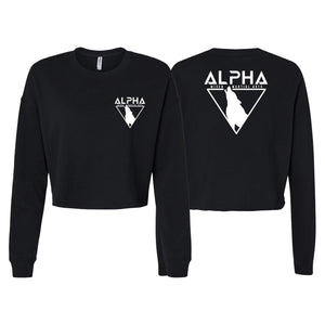Alpha MMA & RCBJJ Lawton Women's Cropped Crewneck Sweatshirt #8139 A