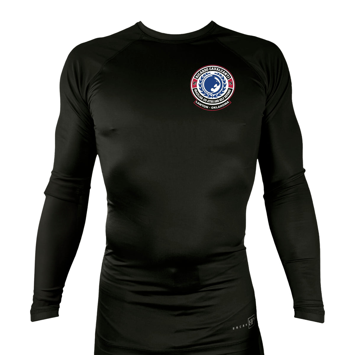 Alpha MMA & RCBJJ Lawton All Black Custom Rash Guards Long Sleeves #8139 B