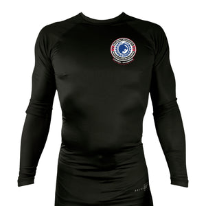 Alpha MMA & RCBJJ Lawton All Black Custom Rash Guards Long Sleeves #8139 B
