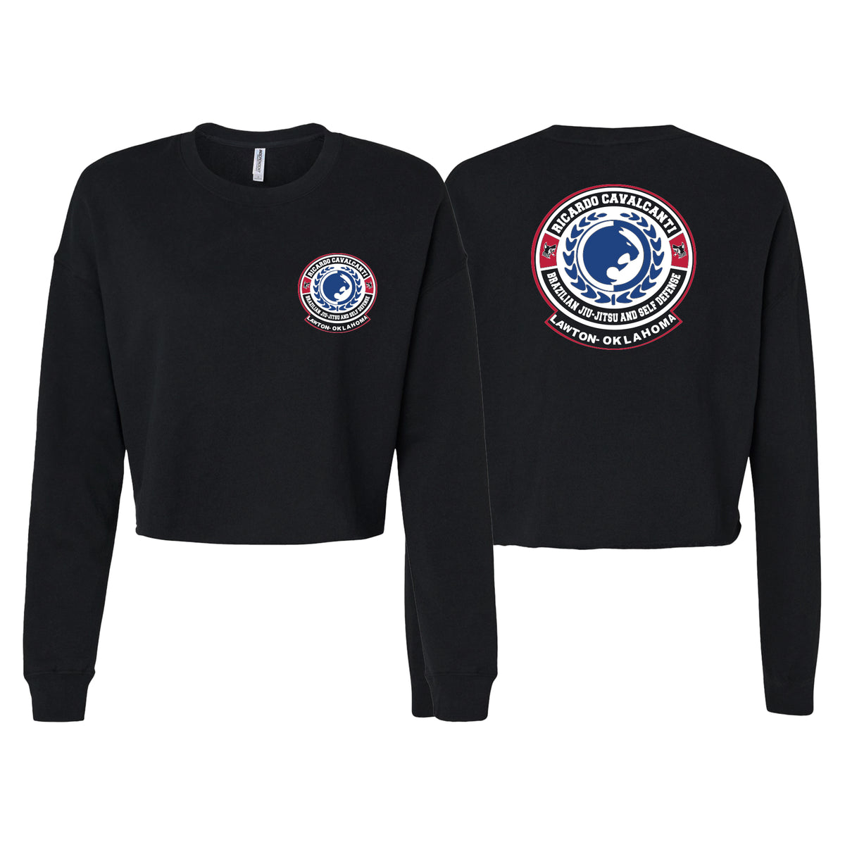 Alpha MMA & RCBJJ Lawton Women's Cropped Crewneck Sweatshirt #8139 B