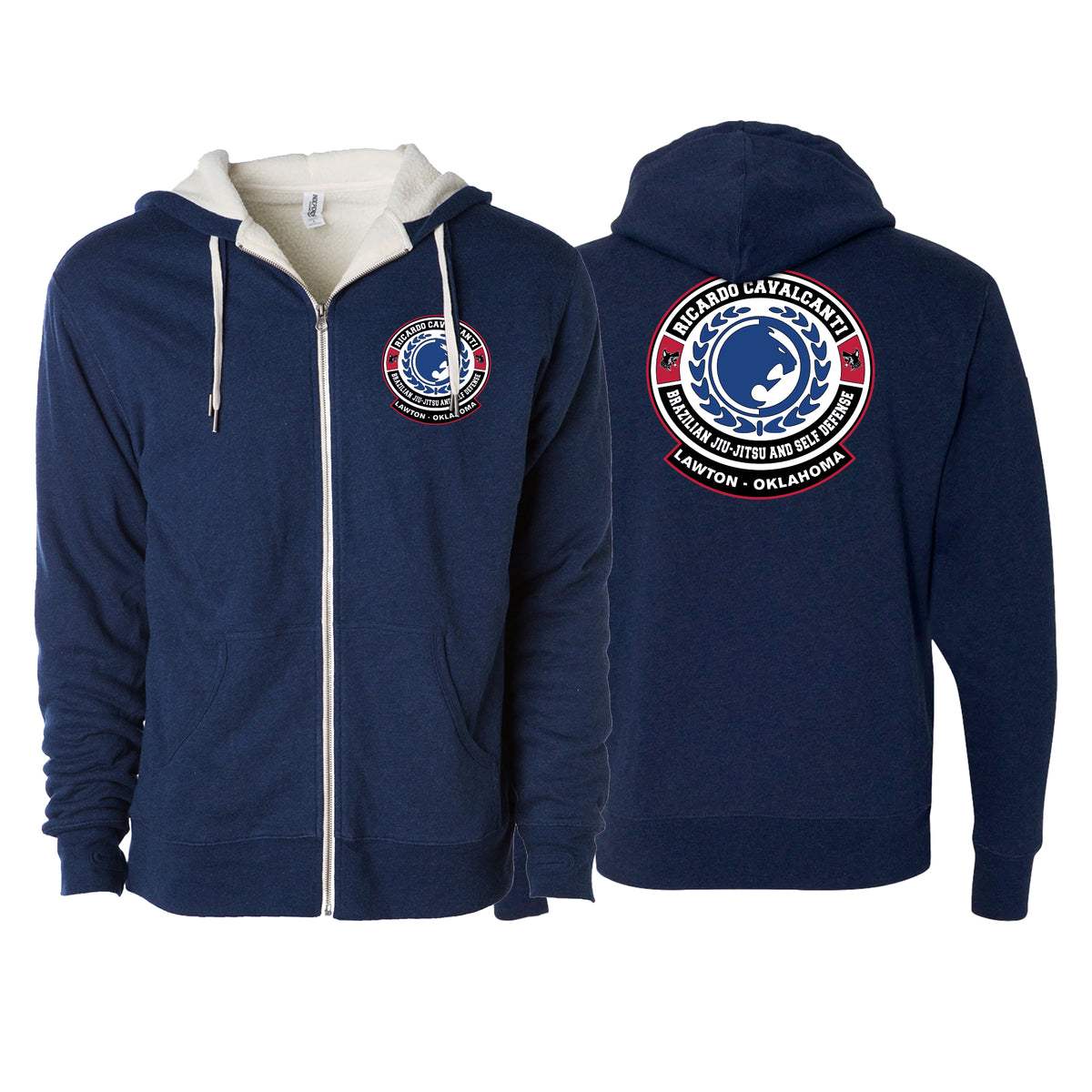 Alpha MMA & RCBJJ Lawton Academy Sherpa Lined Zip-Up Hoodie #8139 B