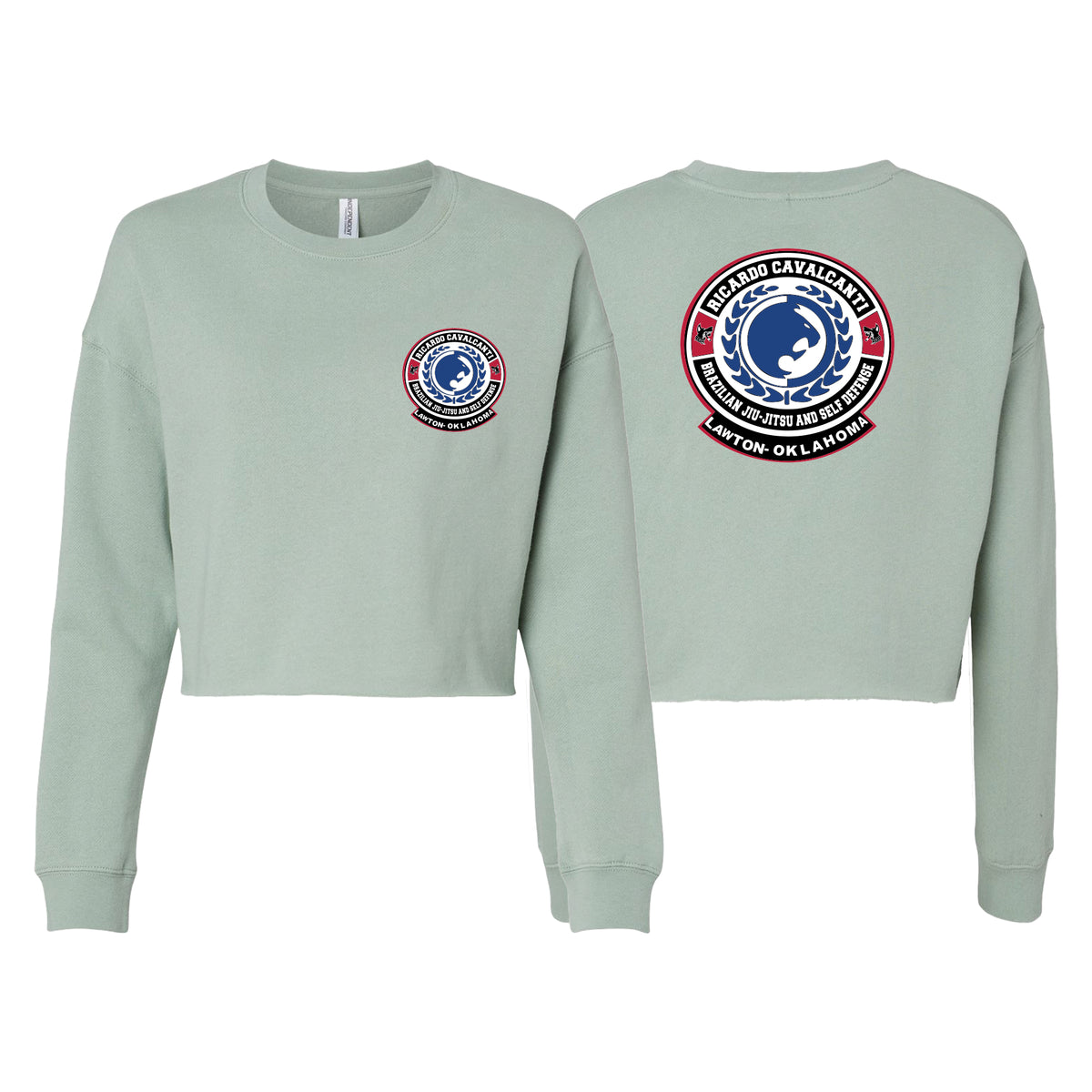 Alpha MMA & RCBJJ Lawton Women's Cropped Crewneck Sweatshirt #8139 B