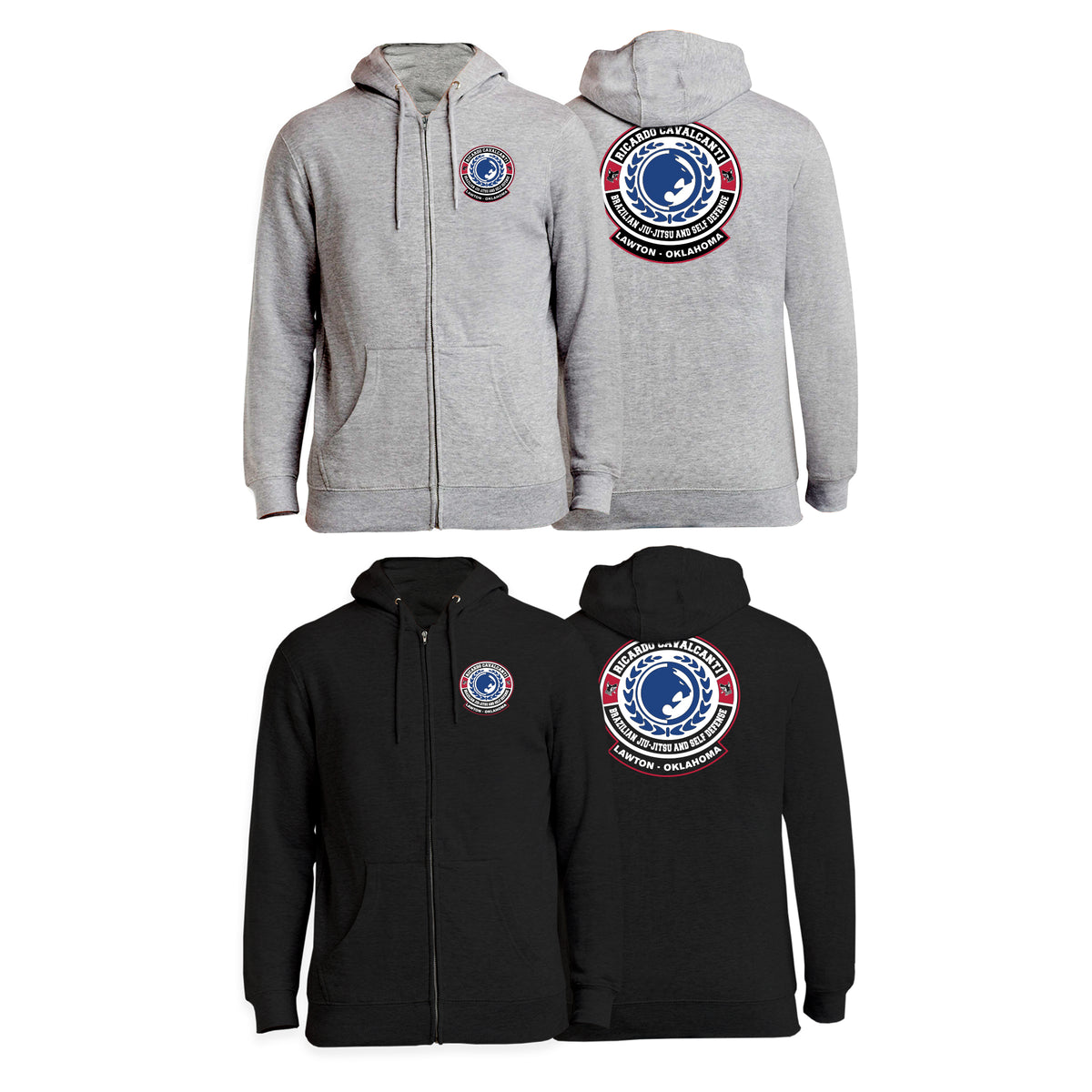 Alpha MMA & RCBJJ Lawton Academy Zip-Up Hoodies #8139 B