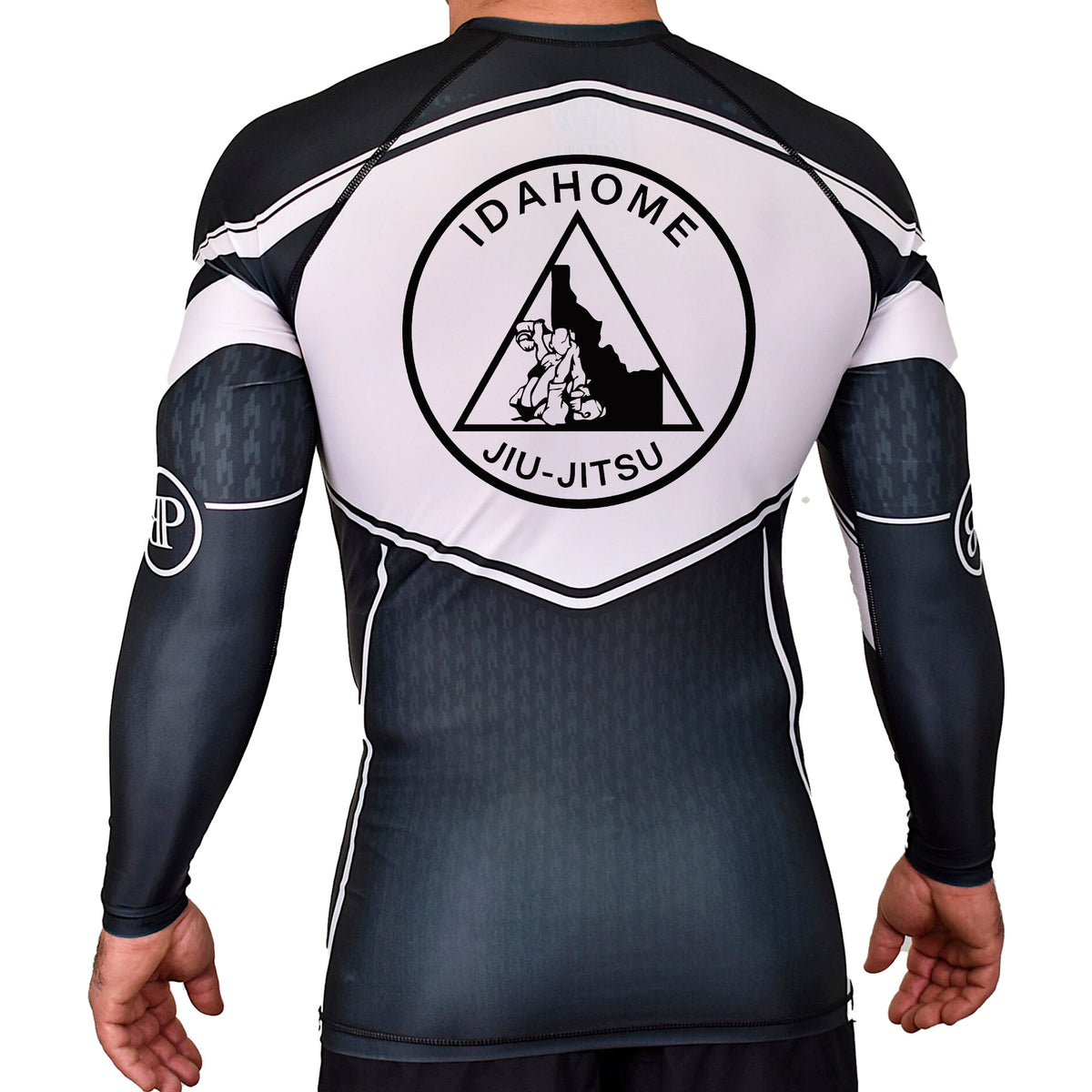 Idahome Jiu Jitsu Academy Rash Guards Black/White #8140 A