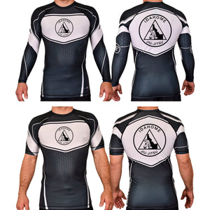 Idahome Jiu Jitsu Academy Rash Guards Black/White #8140 A