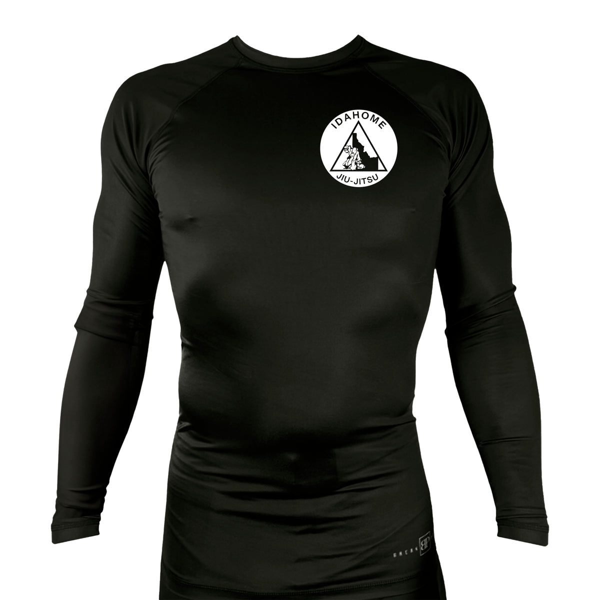 Idahome Jiu Jitsu All Black Custom Rash Guards Long Sleeves #8140 A