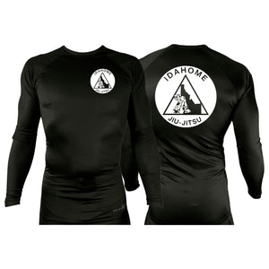 Idahome Jiu Jitsu All Black Custom Rash Guards Long Sleeves #8140 A